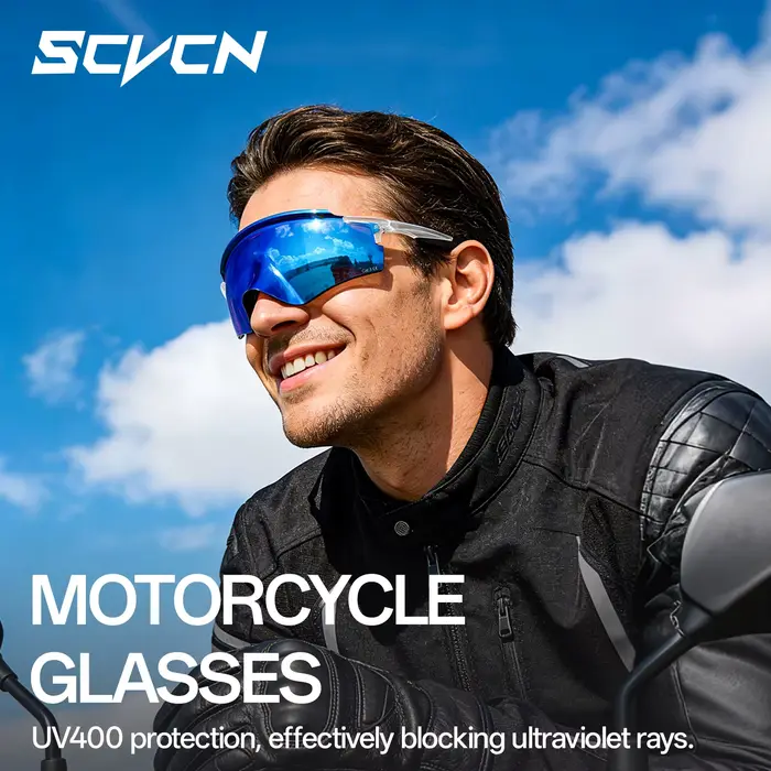 Lunettes de soleil de cyclisme SCVCN tendance pour hommes et femmes, verres de protection pour vélo 