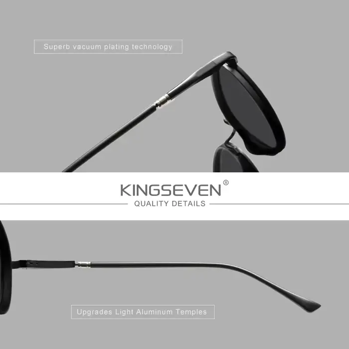 KINGSEVEN – lunettes de soleil à monture ronde pour hommes et femmes