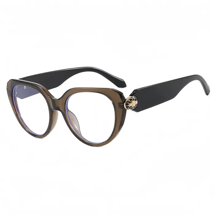 Montures de lunettes décoratives œil-de-chat à tête de serpent tendance pour femmes, lunettes anti-l