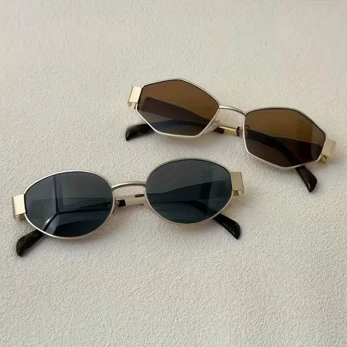 Lunettes de soleil ovales et polygonales tendance