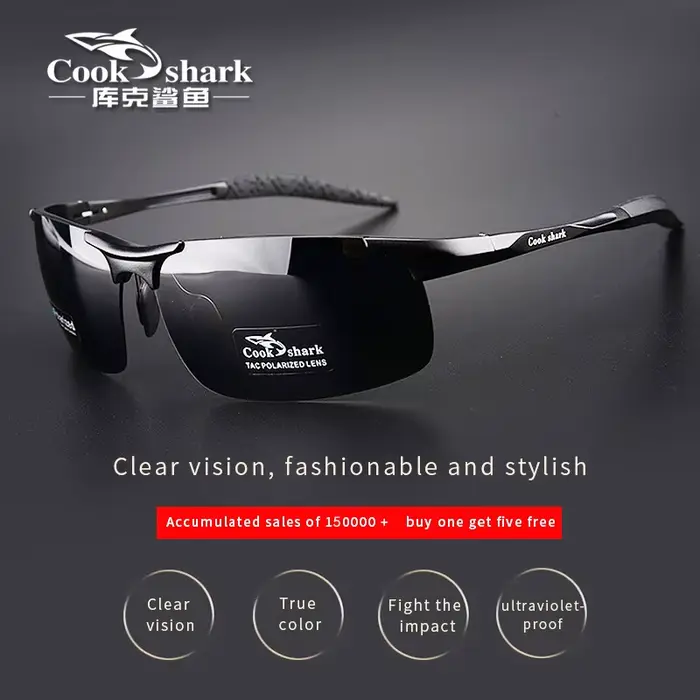 Cook Shark – lunettes de soleil en aluminium et magnésium pour hommes