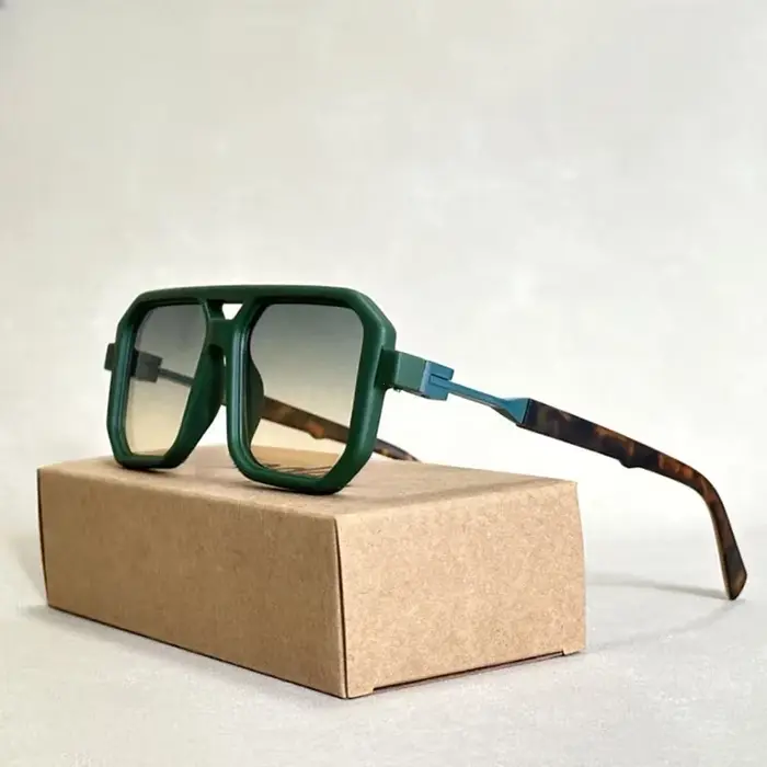 2025 Vintage mode Protection solaire lunettes De soleil pour hommes nuances carrées rétro Flair