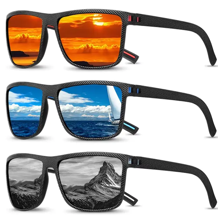 1/2 pièces lunettes de soleil hommes polarisées femmes UV400