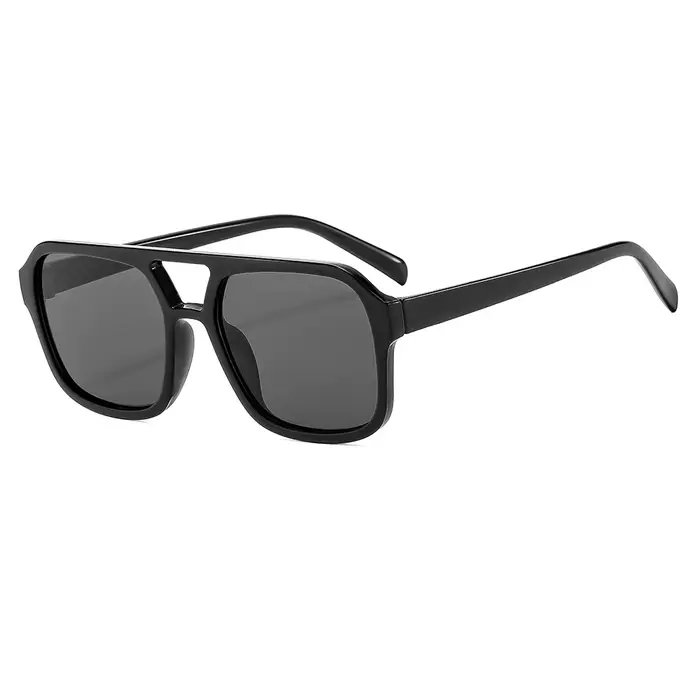 Lunettes de soleil carrées à Double pont