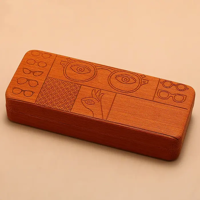 Étui à lunettes à motif géométrique, 1 pièce, porte-lunettes carré élégant et Portable avec motifs e