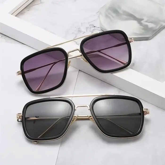 Lunettes de soleil de marque Iron Man Tony Stark pour hommes
