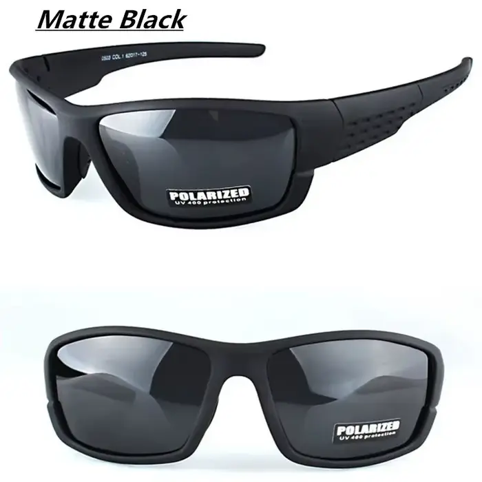 Lunettes de soleil polarisées à monture noire pour hommes et femmes, lunettes de conduite en argile,