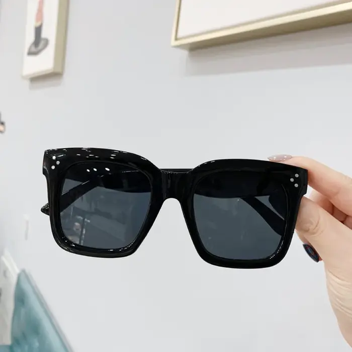 Classique rétro surdimensionné lunettes De soleil femme marque Vintage voyage grand cadre carré lune