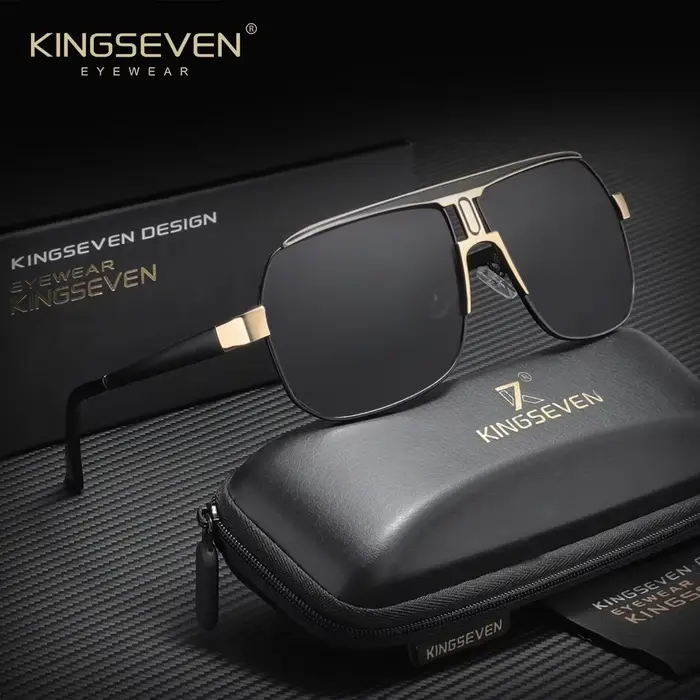 KINGSEVEN – lunettes de soleil polarisées pour hommes et femmes, monture large, pour la conduite en