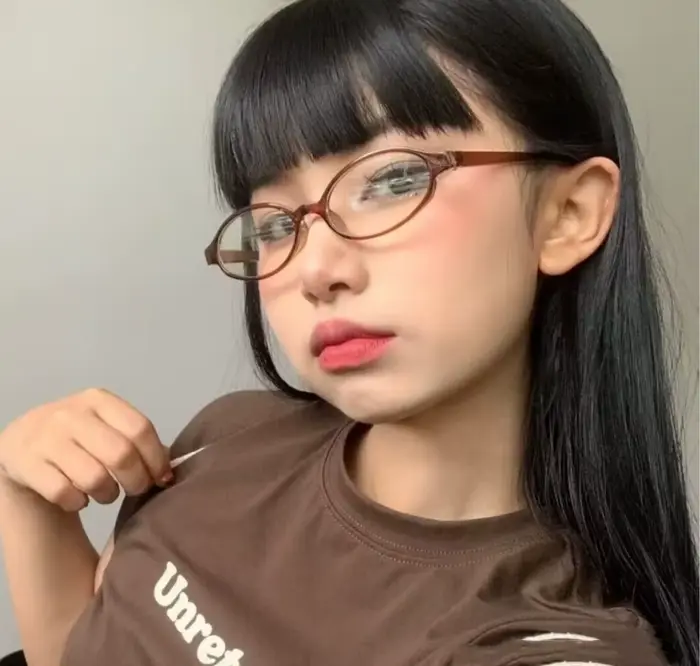 Y2K rétro ovale carré lunettes coloré petit cadre