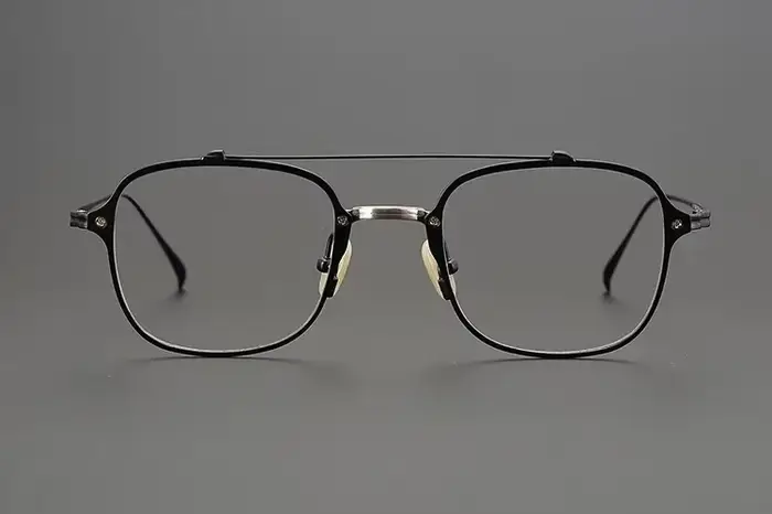 Lunettes Aviateur Japonaises Carrées en Titane Léger Style Rétro pour Hommes – Monture de Vue, Lectu