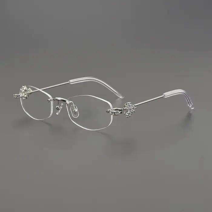MUSKOBR – lunettes Vintage sans bords pour femmes et hommes, marque de luxe de styliste GM Glitz, mo