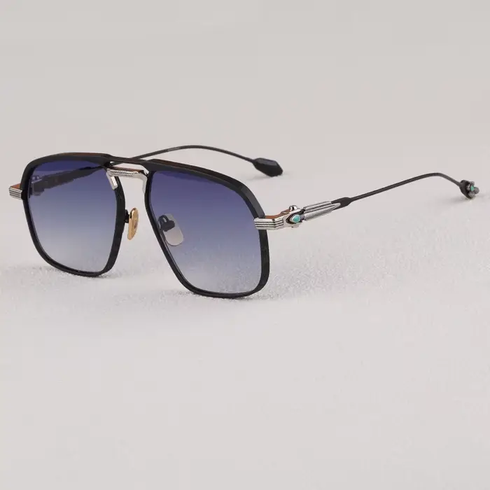 Jmm LABARGE – lunettes de soleil carrées en alliage à Double pont pour hommes et femmes, marque de h