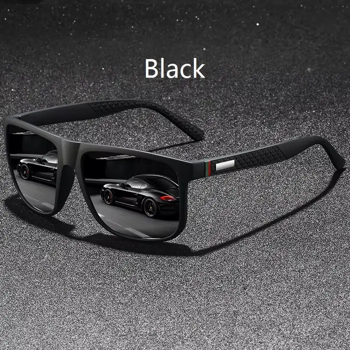Lunettes de soleil de conduite de plein air tendance, monture carrée populaire, lunettes de soleil c