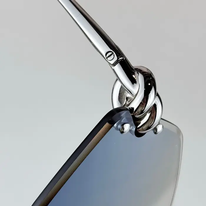 Lunettes de soleil de luxe haut de gamme 1435S Nouveauté 2026 Japon Tendance Polygone Sans Vis Lunettes de soleil femme en alliage Lunettes de soleil homme de luxe