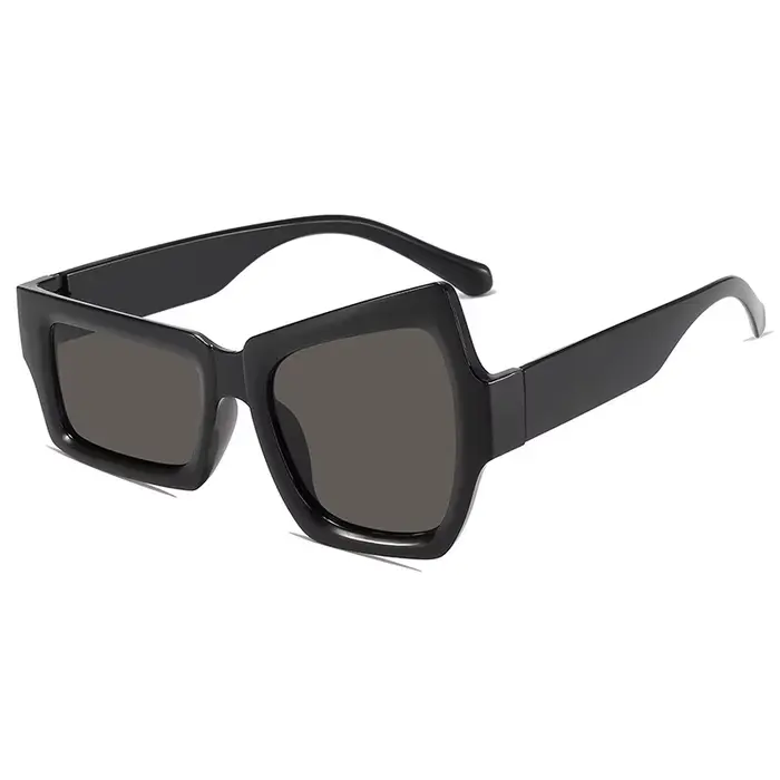 Lunettes de soleil hip-hop tendance et amusantes avec sourcils surélevés d'un côté, lunettes de sole
