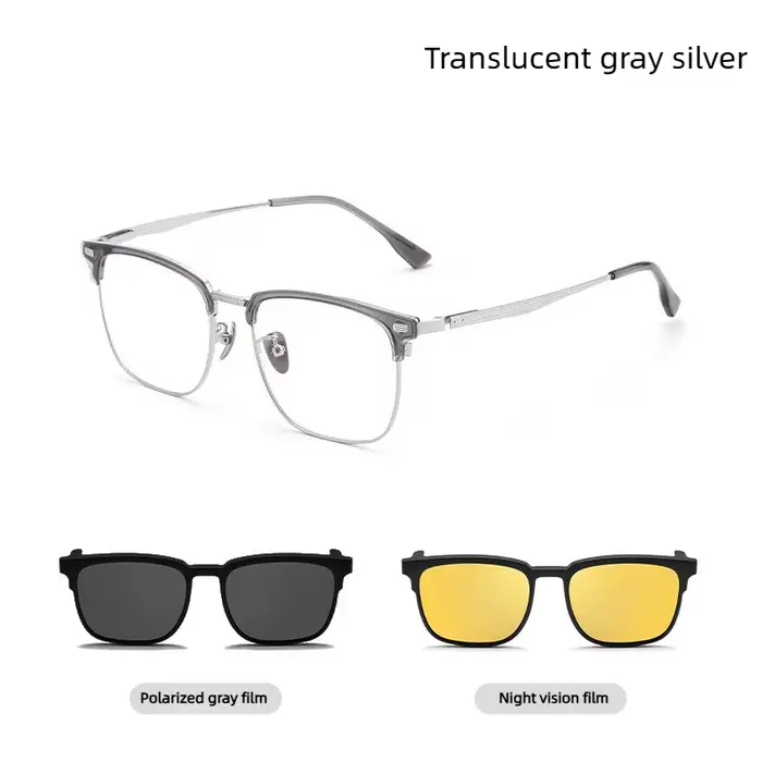 Nouvelles lunettes de soleil polarisées magnétiques polyvalentes pour hommes, lunettes de vision noc