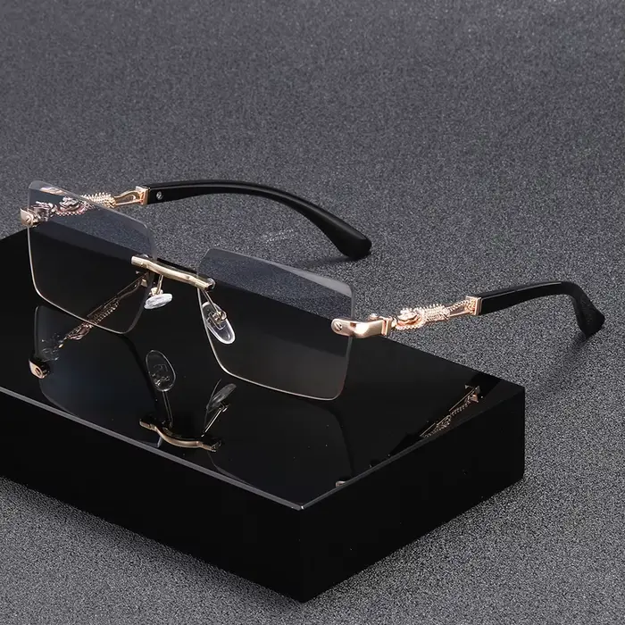 Lunettes de mode tendance personnalisées sans cadre pour hommes et femmes adaptées aux fêtes, aux ra
