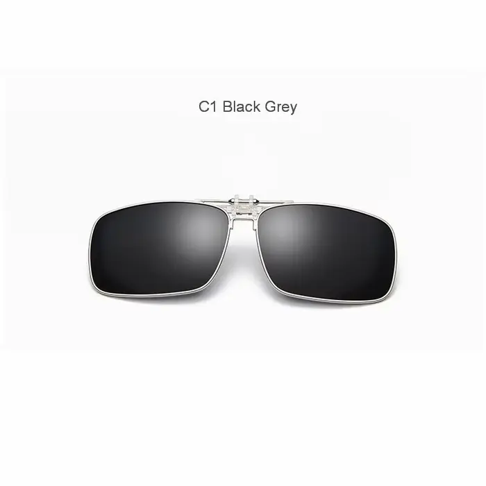 Retangle lunettes de soleil polarisées lentille pince sur myopie lunettes Vision nocturne femmes hom