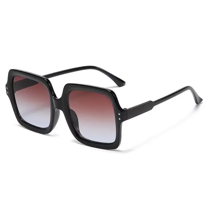 Lunettes de soleil carrées surdimensionnées pour femmes, monture large, style chic, pour un look déc