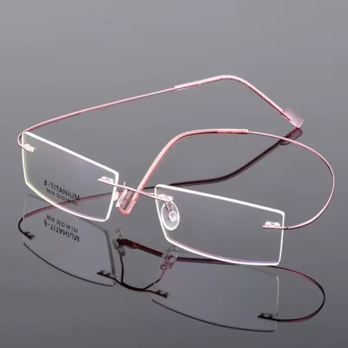 Lunettes légères sans bords en titane à petite monture, 5018, Prescription de lunettes-0.5 -1 -1.5 -