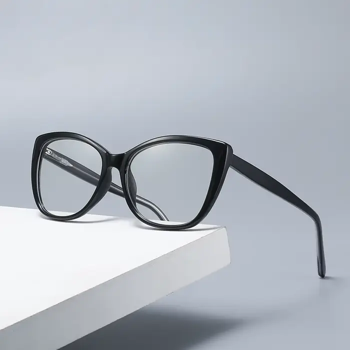 Gmei optique mode femmes lunettes oeil de chat cadre Transparent clair femme myopie Prescription
