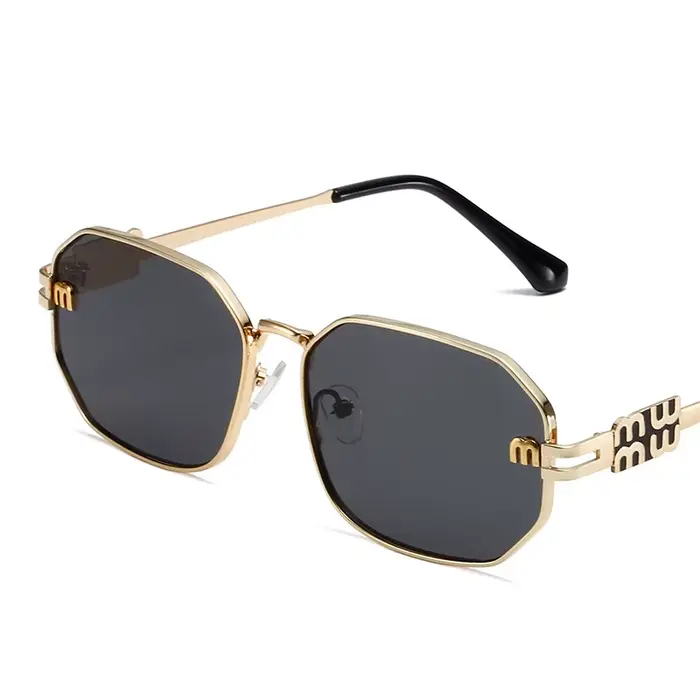 Lunettes De soleil rectangulaires De haute qualité, marque De mode De styliste Vintage, monture méta