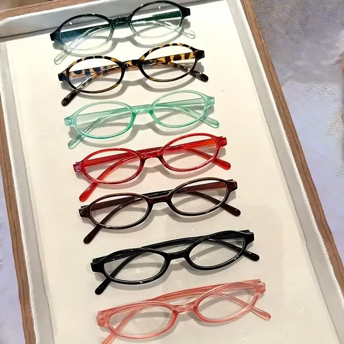Y2K rétro ovale carré lunettes coloré petit cadre lunettes cadre femmes Anti lumière bleue ordinateu