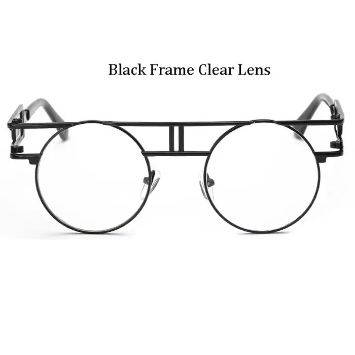 ALOZ MICC-Monture de lunettes rondes pour femmes, monture en métal, lentille transparente, créateur 