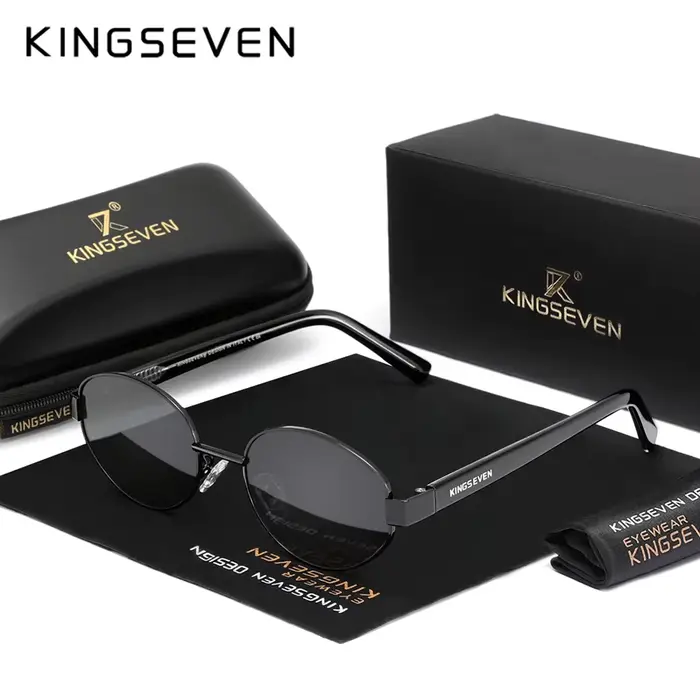 KINGSEVEN – lunettes de soleil ovales pour femmes, petites lunettes de soleil tendance UV400, en mét