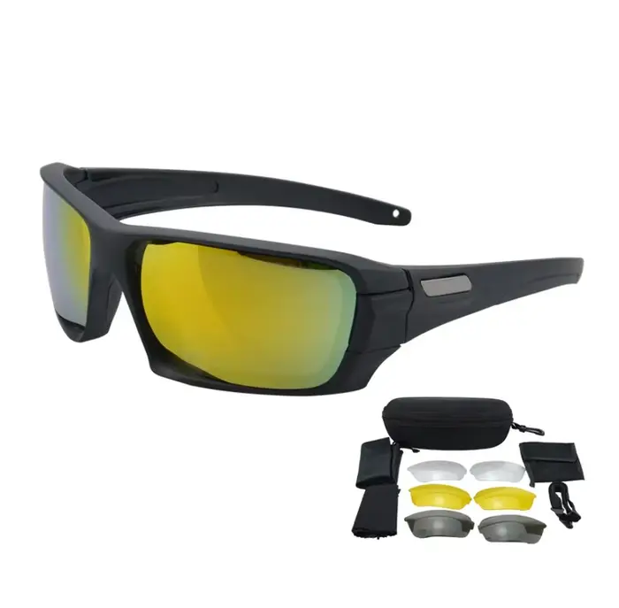Lunettes tactiques polarisées de Sport, lunettes d'entraînement, lunettes de soleil de l'armée avec 