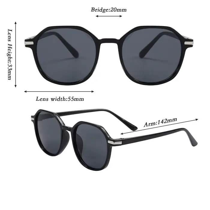Lunettes de soleil rondes vintage pour femmes et hommes