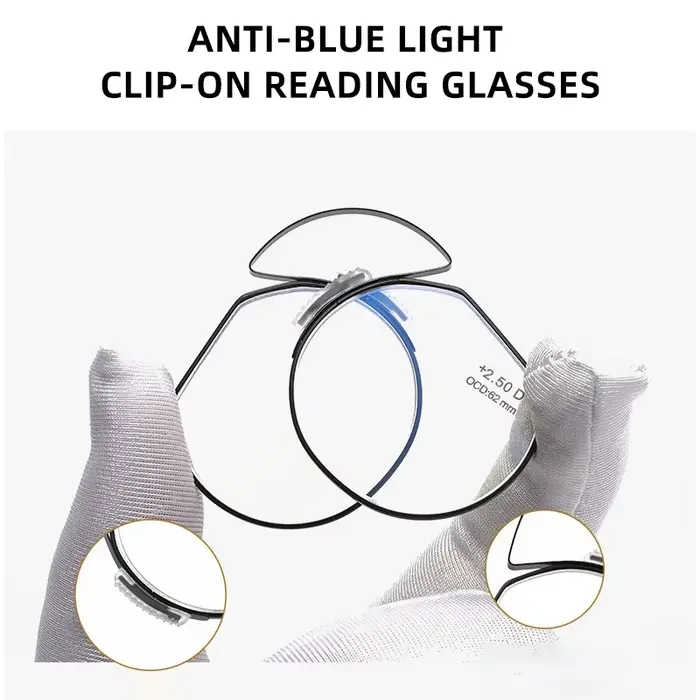 Clip nez lunettes de lecture Anti lumière bleue presbyte
