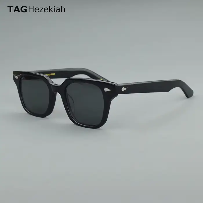GROBER rétro acétate lunettes de soleil hommes carré qualité créateur de mode