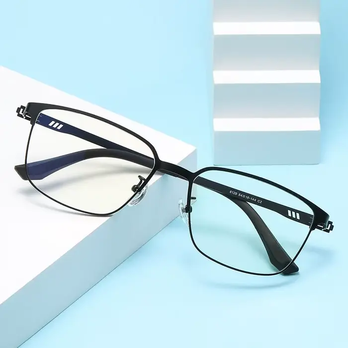 Monture de lunettes carrées pour hommes, lunettes de blocage bleues, lunettes classiques pour contre