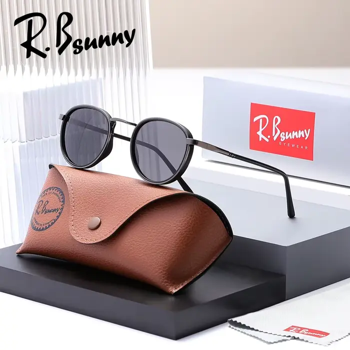 Lunettes de soleil polarisées UV400 pour hommes et femmes, monture ronde rétro, accessoires de condu