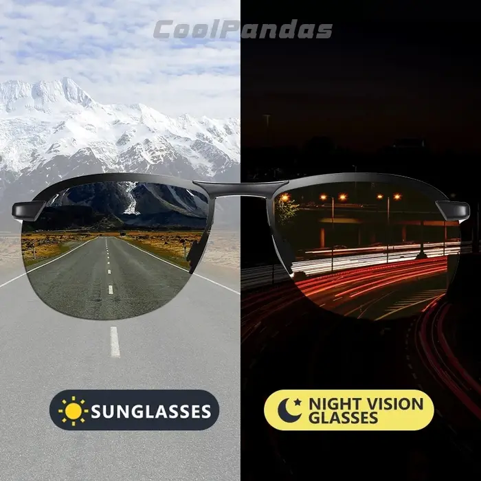 Marque Design photochromique lunettes De soleil polarisées hommes jour lunettes De Vision nocturne p