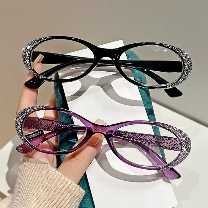 Lunettes de lecture de luxe en diamant pour femmes