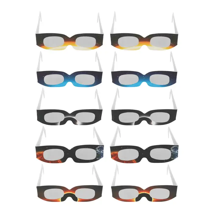 Lunettes de soleil éclipse solaire, protection des yeux, 10 pièces