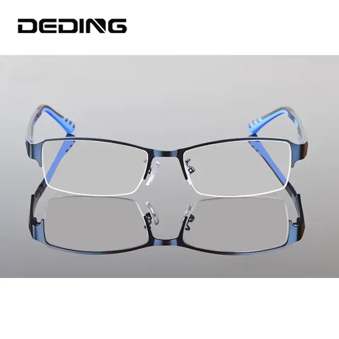Lunettes à demi-jante en métal pour hommes