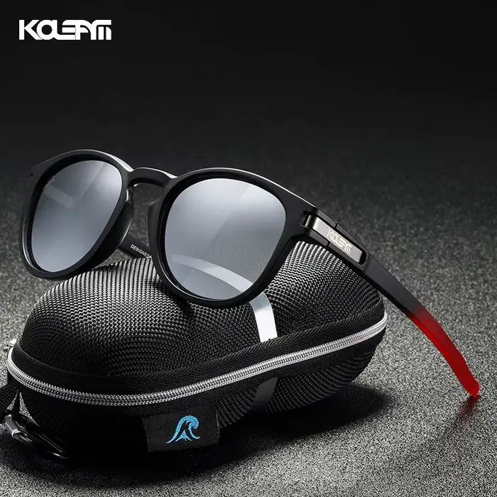 KDEAM skateboard élégant lunettes de soleil polarisées hommes Flexible TR90 cadre trou de serrure po