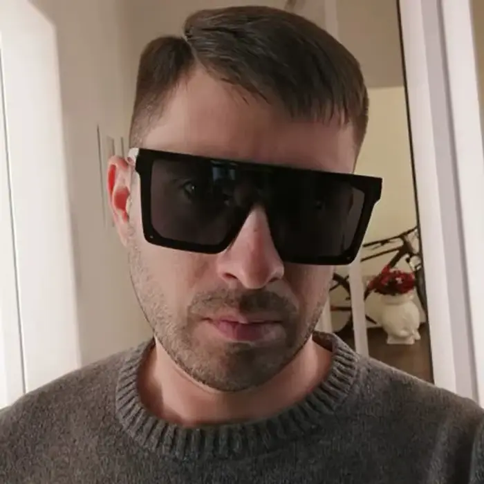 Lunettes de soleil Vintage à dessus plat pour hommes et femmes