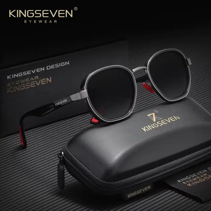 Lunettes de soleil polarisées KINGSEVEN UV400 pour homme et femme, style rétro, mode décontractée, p