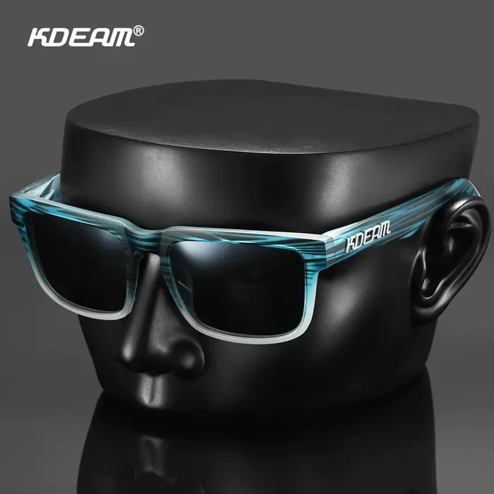 KDEAM-Lunettes de soleil polarisées pour hommes, verres de protection UV400, tout noir, conduite, pê