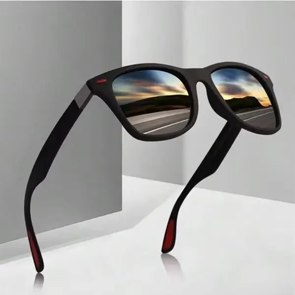 Lunettes de soleil de sport à monture carrée pour hommes et femmes pour la conduite en plein air
