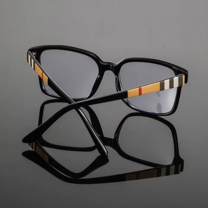 1 paire de lunettes carrées en plastique pour hommes, simples et artistiques, de style universitaire, uniques et polyvalentes, décontractées et relaxantes, avec une ambiance décontractée, lunettes san