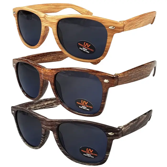 Lunettes de soleil rétro en bambou pour femmes