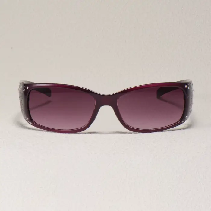 Lunettes de soleil à monture carrée incrustée de diamants