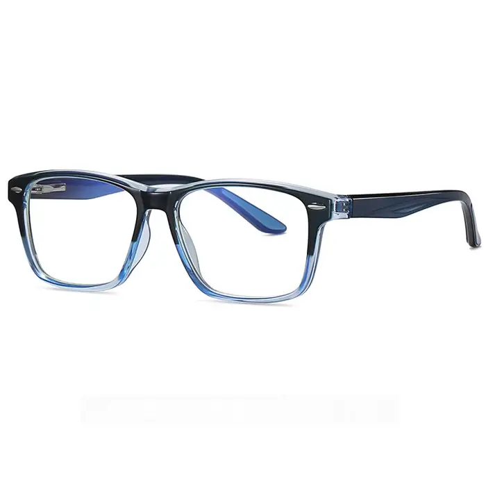 Lunettes à monture en plastique pour myopie, rétro, à la mode, à jante complète, Anti-rayon bleu, av