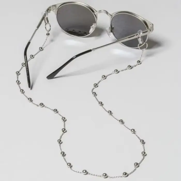 JOLargand-Lunettes de soleil à perles en métal pour femmes
